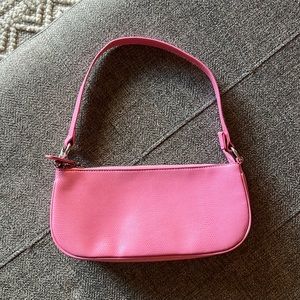 NWOT Urban Outfitters Pink Croc Baguette Bag